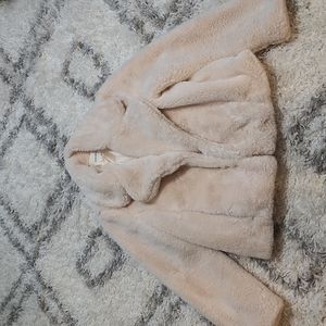 Cotton candy faux fur jacket